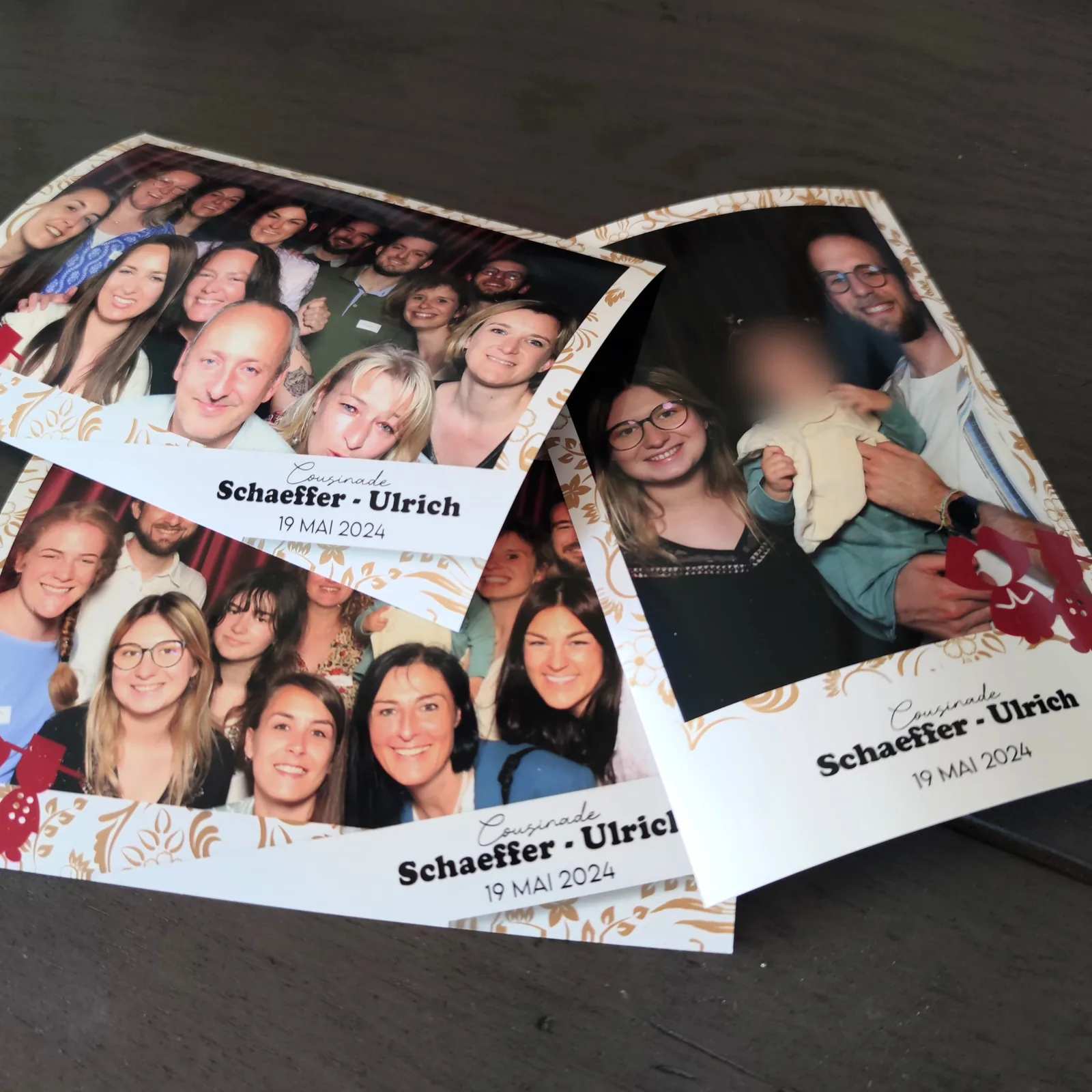 Des tirages personnalisés réalisés avec le photobooth Cheese Corner